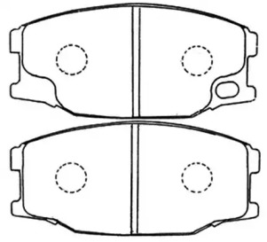 Комплект тормозных колодок ASVA AKD-3407