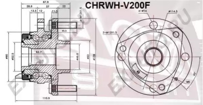 Ступица колеса ASVA CHRWH-V200F