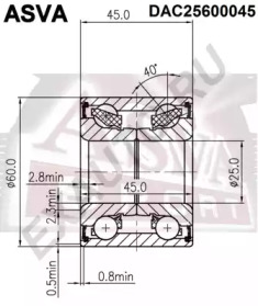 Подшипник ASVA DAC25600045