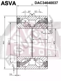 Подшипник ASVA DAC34640037