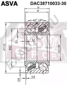 Подшипник ASVA DAC38710033-30