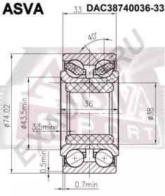 Подшипник ASVA DAC38740036-33