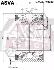 Подшипник ASVA DAC39740039