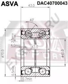 Подшипник ступицы колеса ASVA DAC40700043