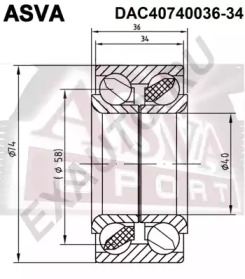 Подшипник ASVA DAC40740036-34