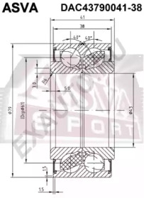 Подшипник ASVA DAC43790041-38