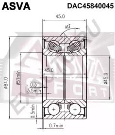 Подшипник ASVA DAC45840045