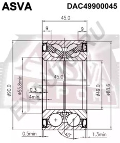 Подшипник ASVA DAC49900045