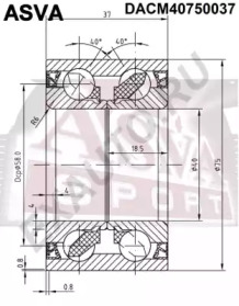 Подшипник ASVA DACM40750037