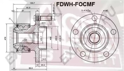 Ступица колеса ASVA FDWH-FOCMF