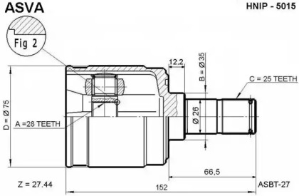 Шарнирный комплект ASVA HNIP-5015