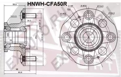 Ступица колеса ASVA HNWH-CFA50R