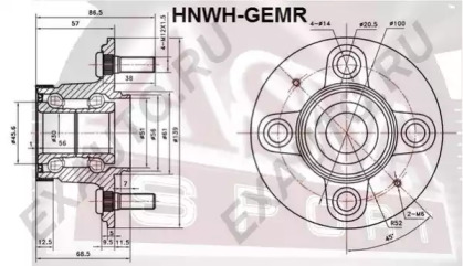 Ступица колеса ASVA HNWH-GEMR