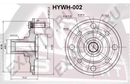 Ступица колеса ASVA HYWH-002