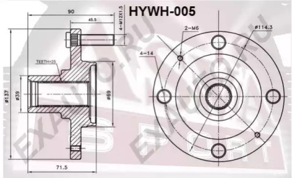 Ступица колеса ASVA HYWH-005