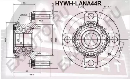 Ступица колеса ASVA HYWH-LANA44R