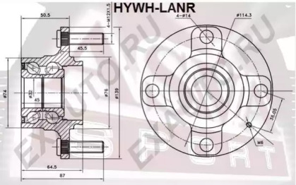 Ступица колеса ASVA HYWH-LANR