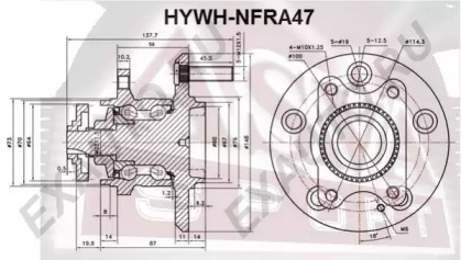 Ступица колеса ASVA HYWH-NFRA47