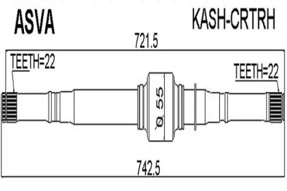 Вал ASVA KASH-CRTRH