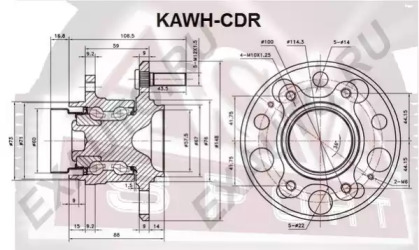 Ступица колеса ASVA KAWH-CDR