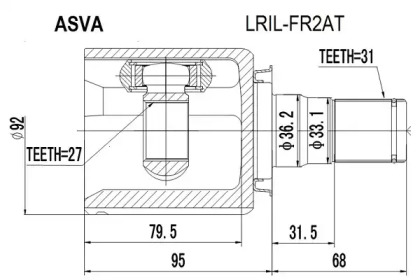 Шарнирный комплект ASVA LRIL-FR2AT