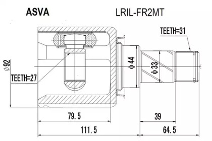 Шарнирный комплект ASVA LRIL-FR2MT