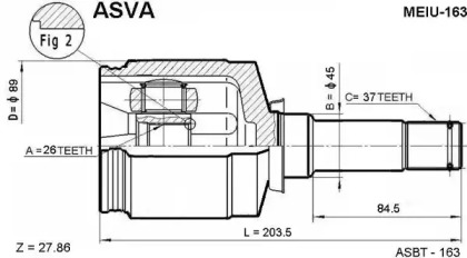 Шарнирный комплект ASVA MEIU-163