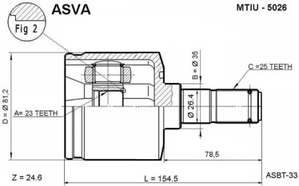 Шарнирный комплект ASVA MTIU-5026