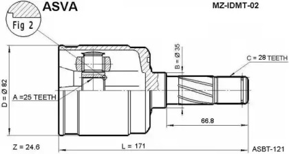 Шарнирный комплект ASVA MZ-IDMT-02