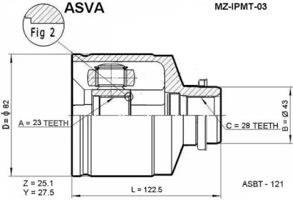 Шарнирный комплект ASVA MZ-IPMT-03