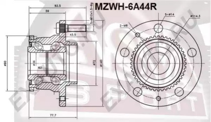 Ступица колеса ASVA MZWH-6A44R