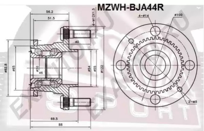 Ступица колеса ASVA MZWH-BJA44R