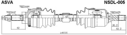 Вал ASVA NSDL-005