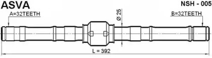 Вал ASVA NSH-005