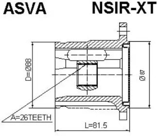 Шарнирный комплект ASVA NSIR-XT