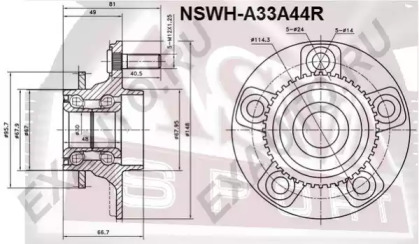 Ступица колеса ASVA NSWH-A33A44R