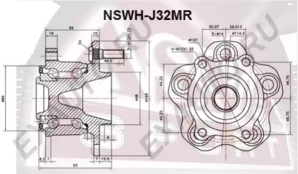 Ступица колеса ASVA NSWH-J32MR