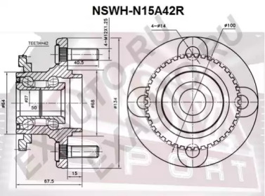 Ступица колеса ASVA NSWH-N15A42R