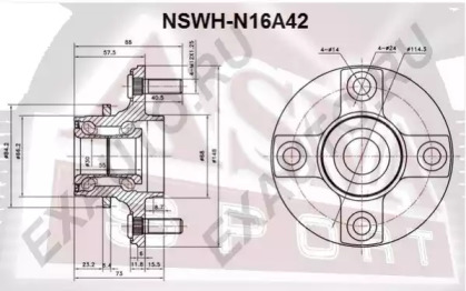 Ступица колеса ASVA NSWH-N16A42