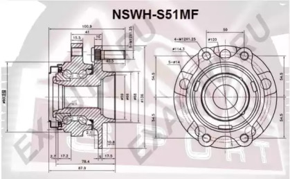 Ступица колеса ASVA NSWH-S51MF