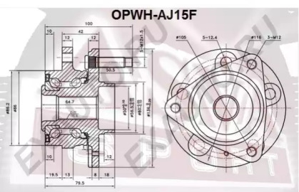 Ступица колеса ASVA OPWH-AJ15F