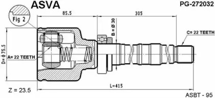 Шарнирный комплект ASVA PG-272032