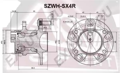 Ступица колеса ASVA SZWH-SX4R