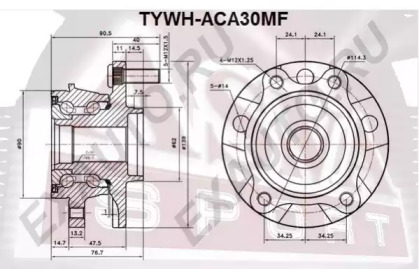 Ступица колеса ASVA TYWH-ACA30MF