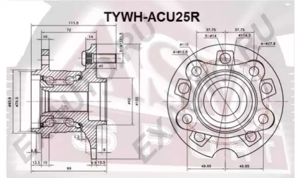 Ступица колеса ASVA TYWH-ACU25R