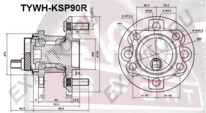 Ступица колеса ASVA TYWH-KSP90R