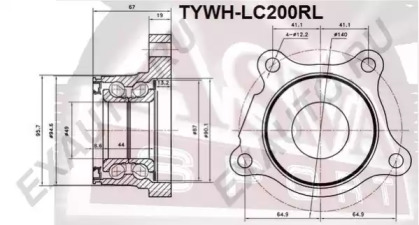 Ступица колеса ASVA TYWH-LC200RL