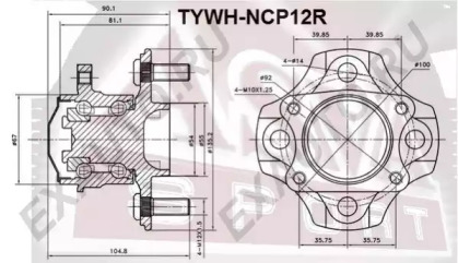 Ступица колеса ASVA TYWH-NCP12R