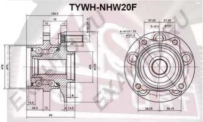 Ступица колеса ASVA TYWH-NHW20F