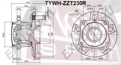 Ступица колеса ASVA TYWH-ZZT230R